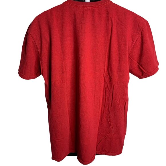 Ford Motor Co Graphic Crewneck T Shirt L Red Short Sleeves Logo Hot Rod Truck - Picture 4 of 5